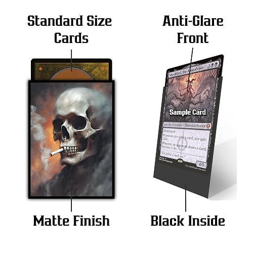 ai armor card sleeves digimon game card size Magnamon & Veemon Standard Size Card Usagi Draws matte front for anti Smoking Skull) - 100ct Matte