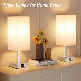 Aooshine Bedside Lamps Set of 2 with USB-C and USB-A Ports, 3-Way Dimmable view 6