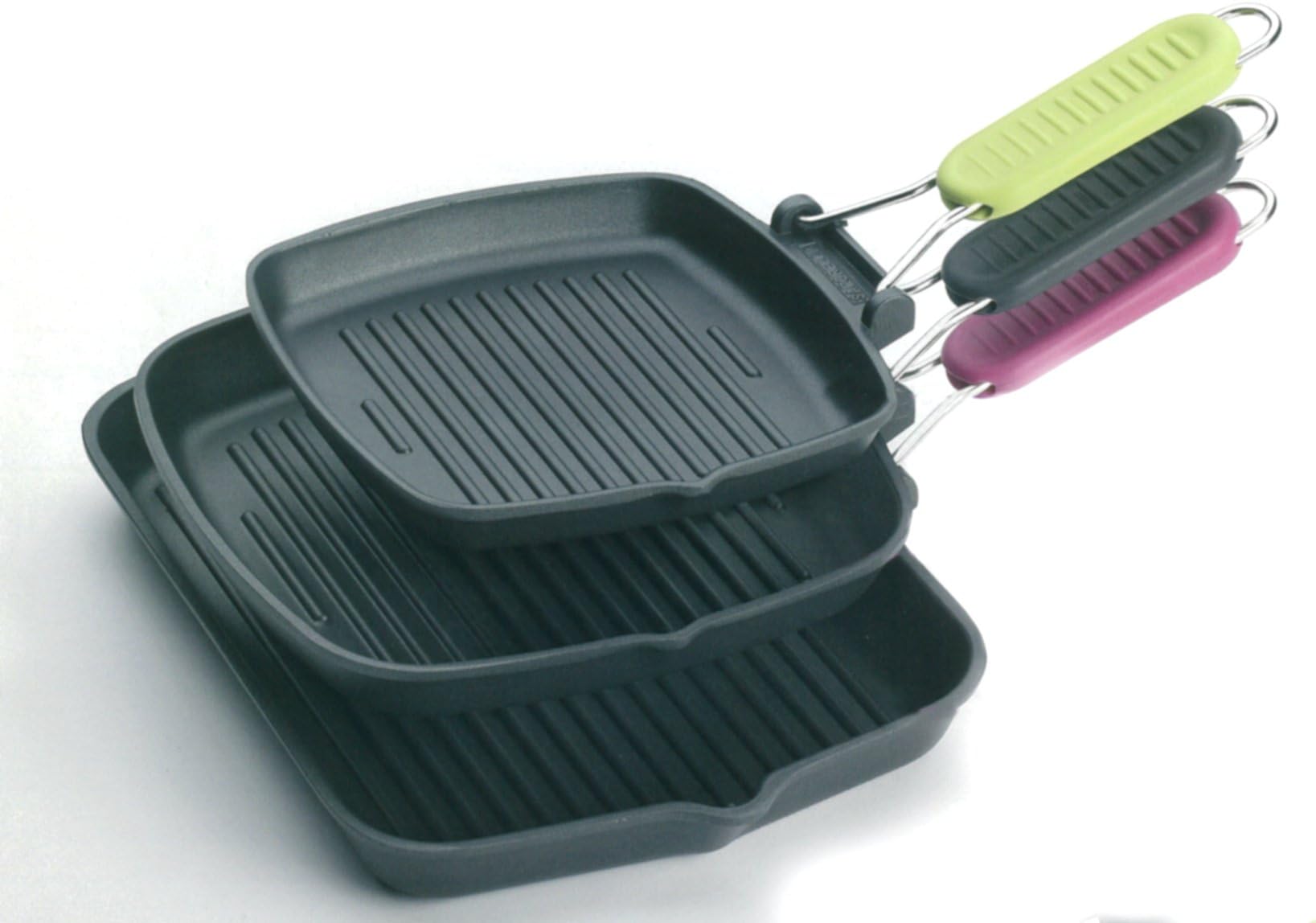 Risol Saporelax Non-Stick Grill Pan 36 x 26 cm Handle Cookware Aluminium, Black