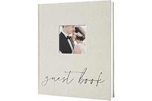 Vienrose Wedding Guest Book Polaroid Guest Book Photo GuestBook Sign in book Personalized Linen Cover 120 Pages Hardcover wit