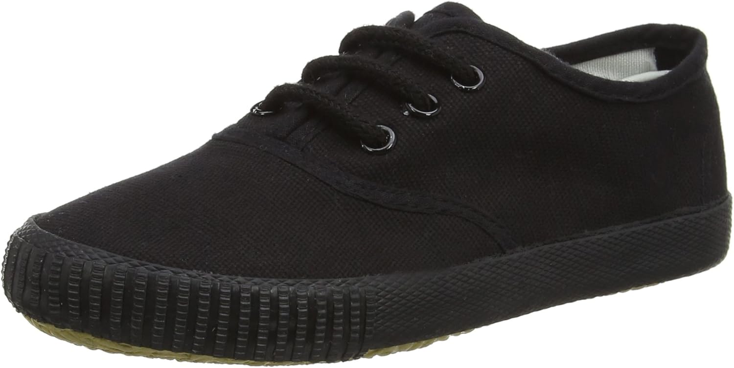Spot On Unisex Kids Oxford Plim Fitness Shoes, Black, 13 Child UK