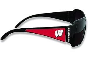 FTH Wisconsin Ladies Black Fashion Sunglasses with Arm Logo