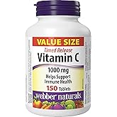 Webber Naturals Vitamin C Timed Release 1000 mg, 150 Tablets, For Bones, Teeth, Immune and Antioxidant Health