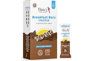 Blake's Seed Based Breakfast Bars with Protein — Chocolate Chip (24 Count), 5g Clean Plant-Based Protein, Gluten Free, Nut Free, Dairy Free & Vegan, Healthy Snacks for Kids or Adults, School Safe