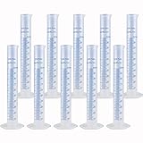 10Pack 100ml Plastic Graduated Cylinder, Plastic
