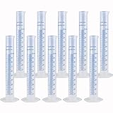 10Pack 100ml Plastic Graduated Cylinder, Plastic