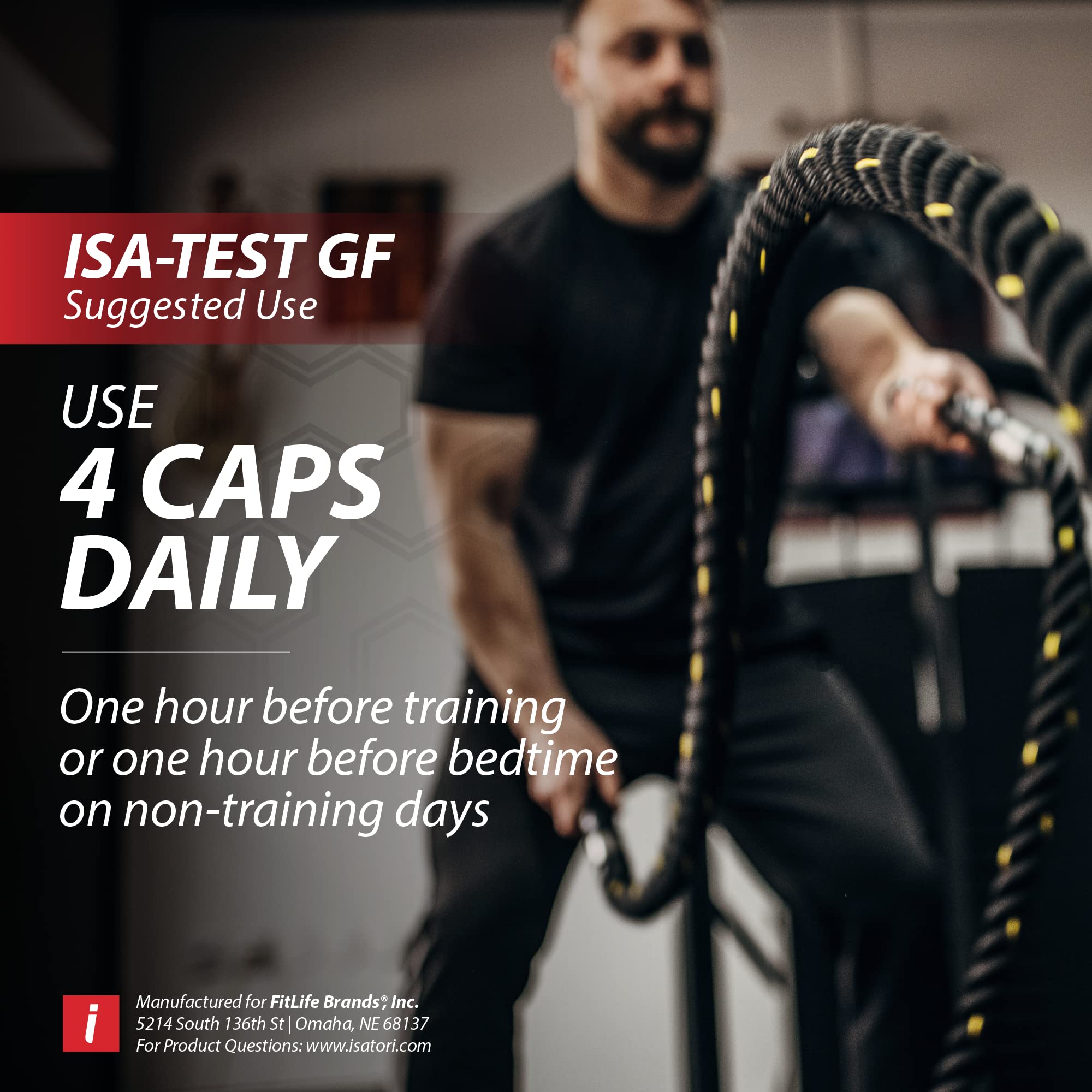 iSatori ISA-Test GF High Performance - Gain Strength and Increase Muscle Mass - Hardcore Training for Exercise and Sports - Gluten-Free Anti-Estrogen Complex - 120 Capsules