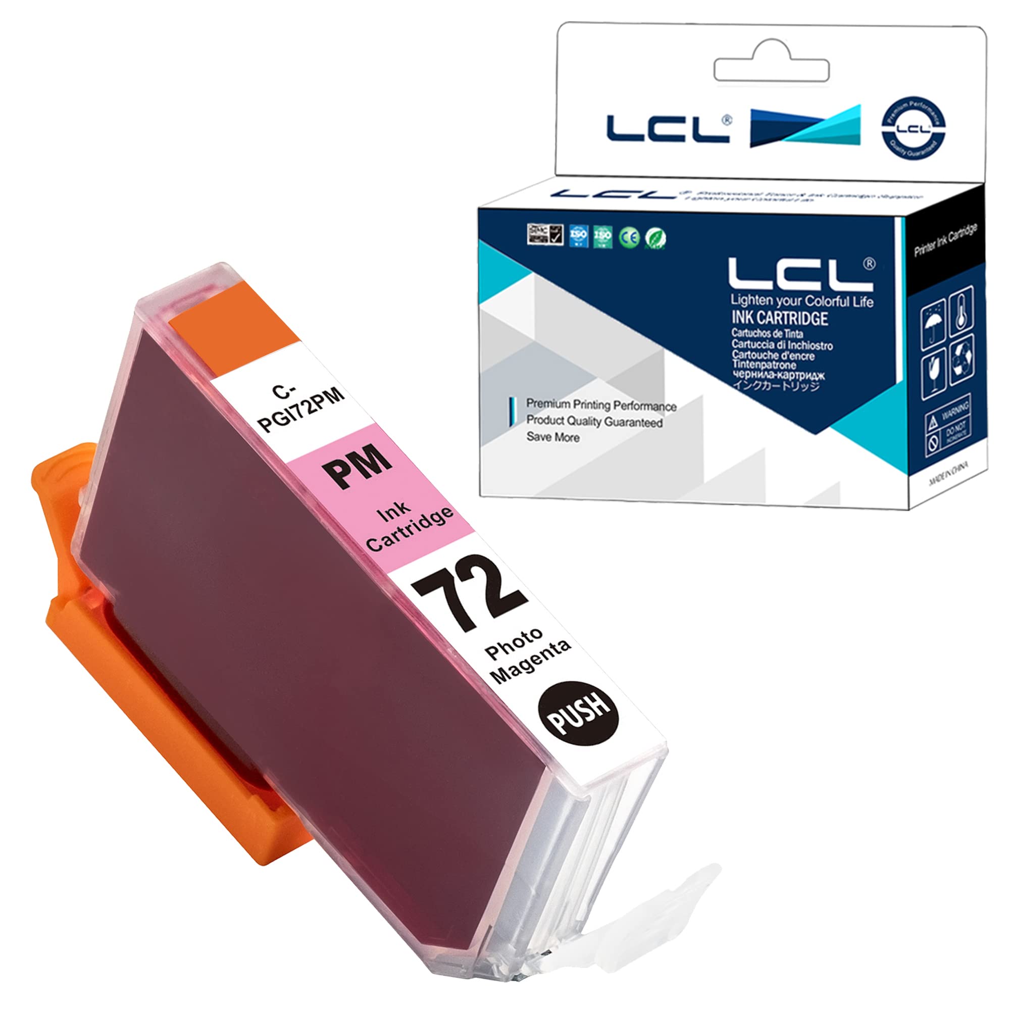 LCL PGI-72PM Photo Magenta Ink Cartridge Replacement for Canon 72 PGI-72 Replacement for Canon PIXMA Pro-10 PIXMA Pro-10s (1 Pack)