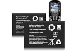 Qoutmcuy 2-Pack 2100mAh High-Capacity Rechargeable Battery for Universal Remote Controls - Compatible with URC 11N09T NC0910 RLI-007-1 LIT0404, MX-880/890/810/50/980/990/200/1200, X-8