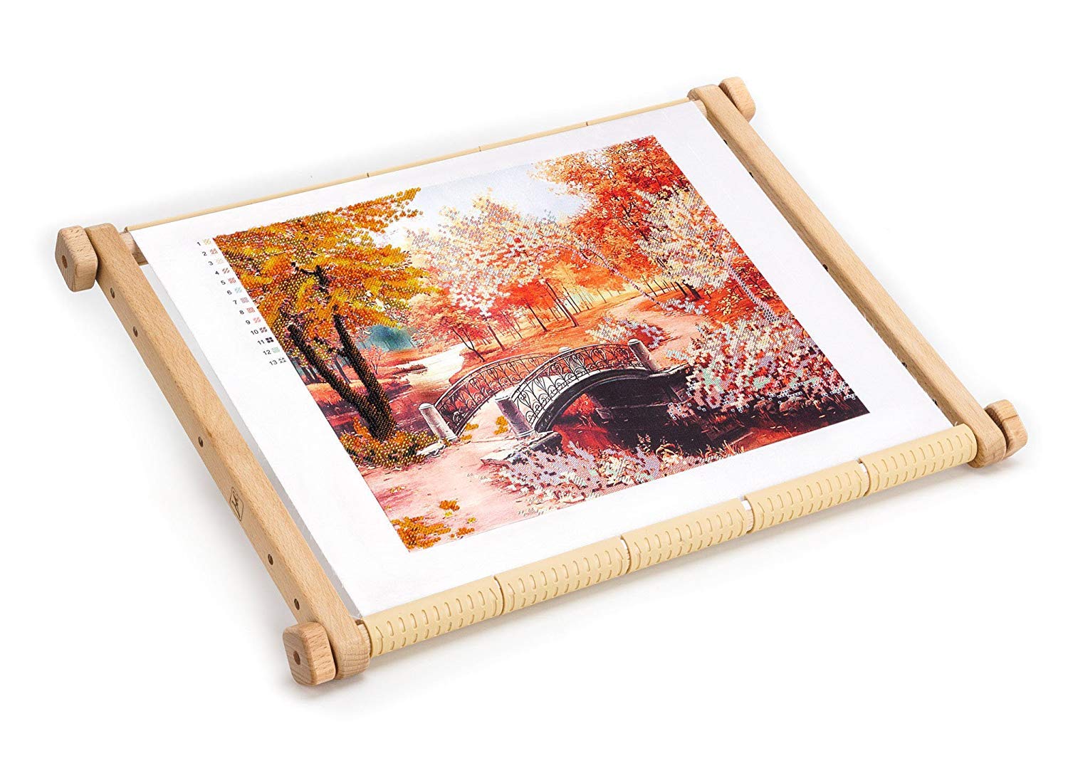 Needlepoint Embroidery Tapestry Scroll Frame Made of Organic Beech, Wooden Cross Stitch Frame, Needlepoint Holder, Stitching Frame (9.8" х 12.5")