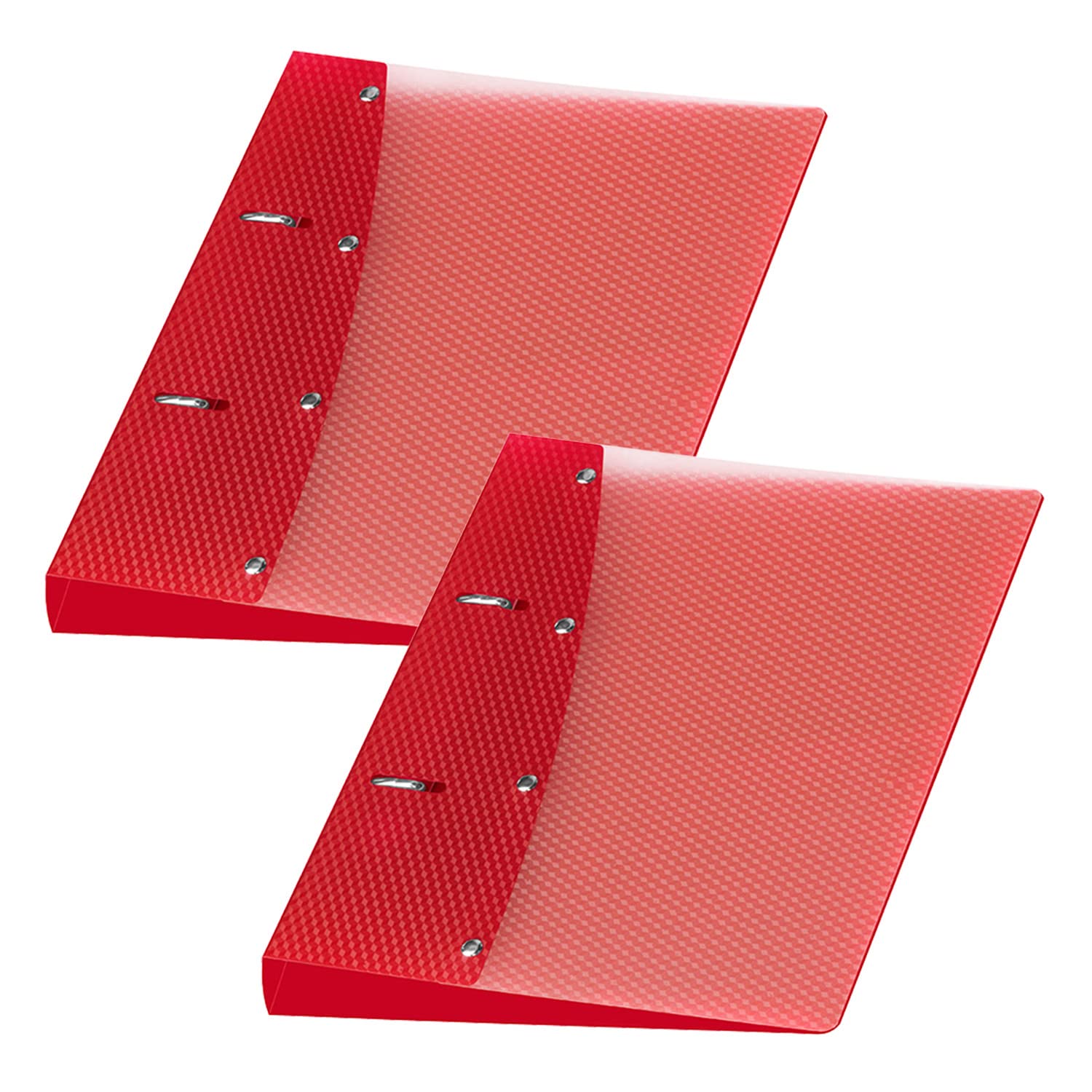 VELOFLEX A115142 Diamond Ring Binder DIN A5 Pack of 2 Red Filling Height 20 mm Ring Binder with 2 Ring Mechanism
