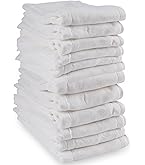 Fasoar Prefold doek luiers - 100% ongebleekt premium katoen, 3 laags baby wasbare luier covers voor baby's tot peuters multi-gebruik (10-35 lbs) 6/10/12 Count (12