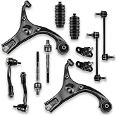 SEGRUTA 12PCS Front Suspension Kit Control Arms Tie Rods &amp; Boots, Fit for Hyundai Accent 2006-2011, Replaces OE# K640403 K640404 K500015 K80858 K80859 ES800287 ES800288 EV800365