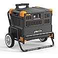 pecron Portable Power Station 3072Wh E3600LFP with Trolley, 5x3600W AC Outlets Power Station, LiFePO4 Battery Backup Expanded to 15.36KWh, Solar Generator for Home Use, RV, Camping, CPAP, Emergency