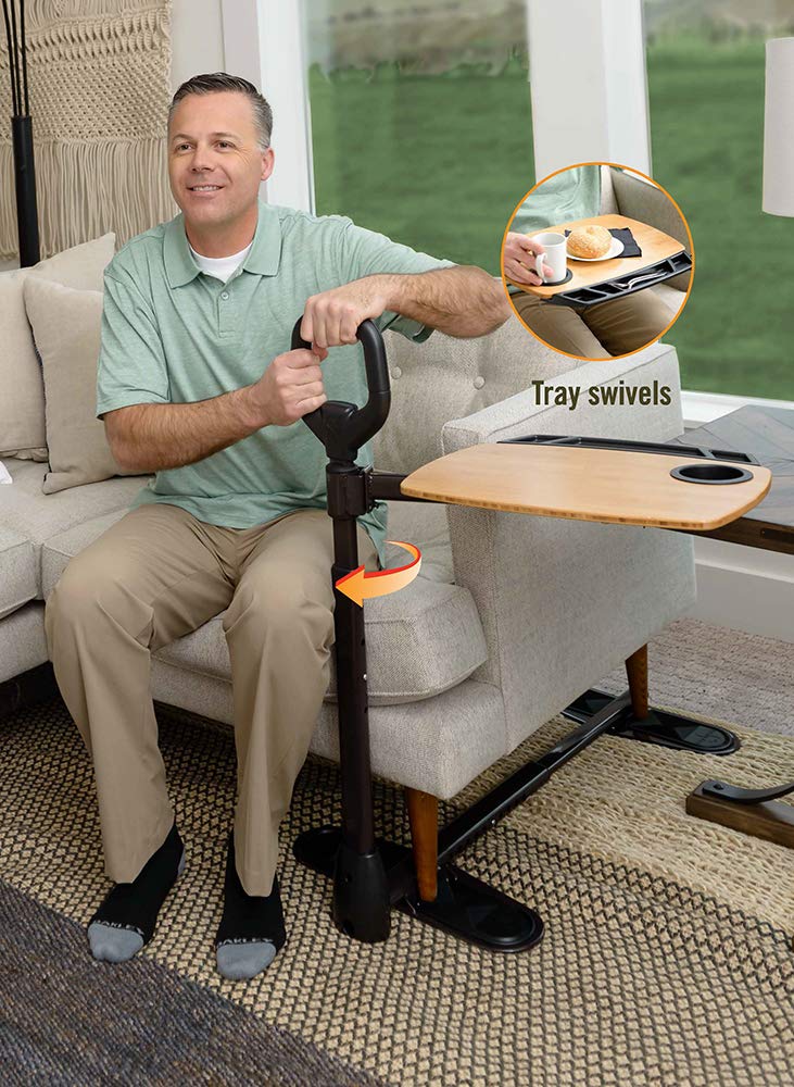 Able Life Able Tray Table Bamboo Swivel TV Laptop Tray Table For Lift