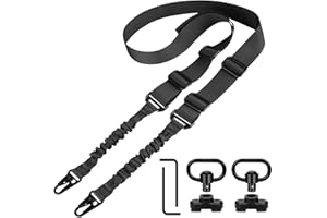 Feyachi L46 Two Points Sling with Mlok QD Sling Mount, Length Adjustable Sling with Larger Metal Hooks