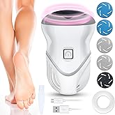 Electric Foot Callus Remover for Women Men, Rechargeable Electric Foot File Pedicure Tool with 2 Speeds and 6 Grinding Heads, Portable Feet Grinder for Cracked Dry Heels Dead Skin Calluses