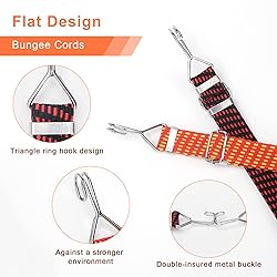2 Pack 80 Inch Adjustable Flat Bungee Cords, AHIER