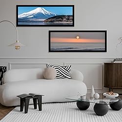QOTIB Wood 13.5x40 Picture Frame Black for Wall