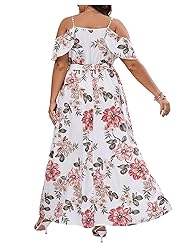 Floerns Women's Plus Size Cold Shoulder Short