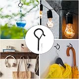 KINGLAKE Screw in Hooks 12 Pcs Q Hanger Hooks for Outdoors Black view 7
