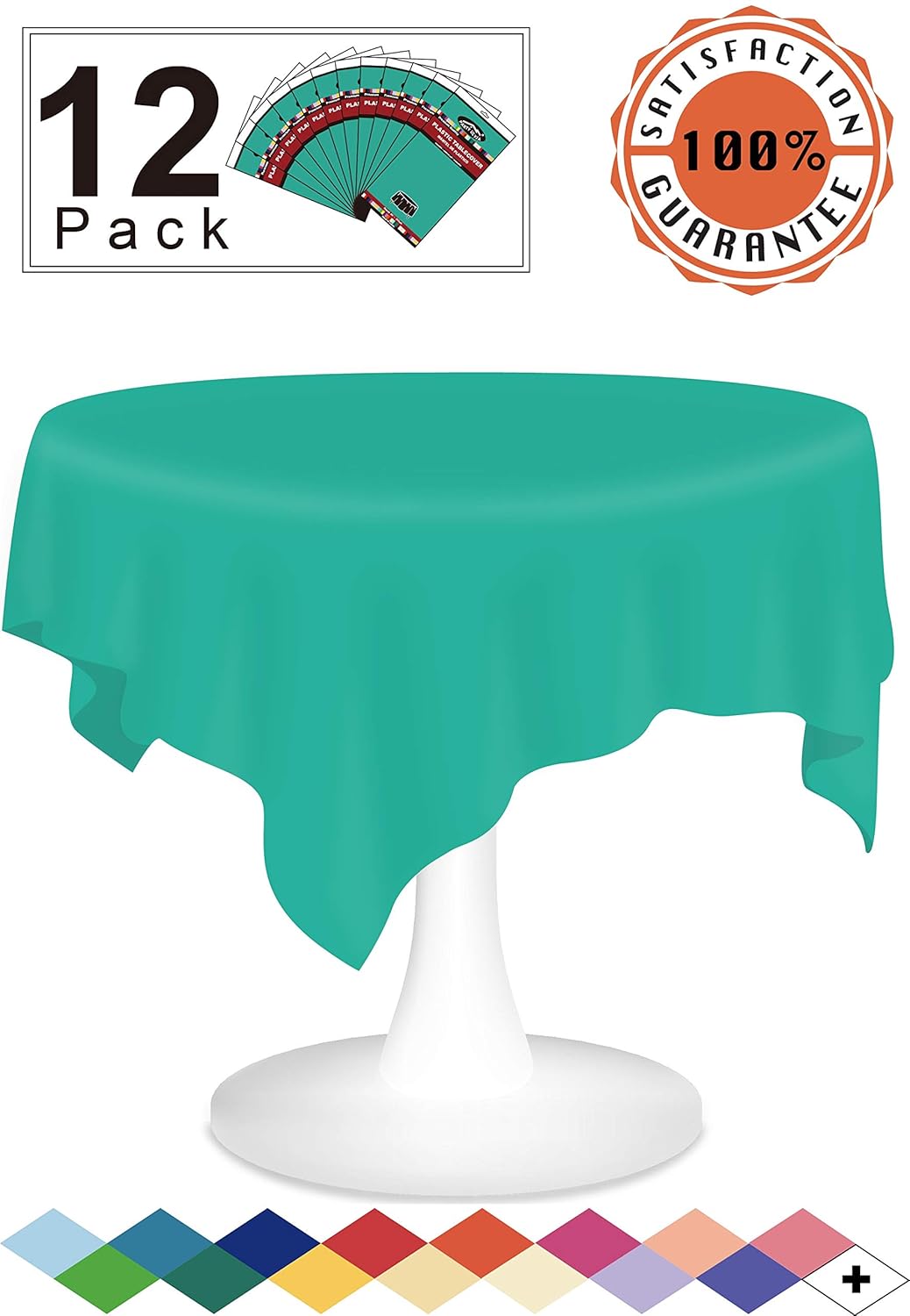 Best round teal table cloth