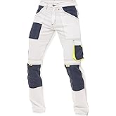 Men's Painter Pants Carpenter Tactical Field Pants Cargo Trousers with Cordura Reinforced Knees Pads & Utility Pockets