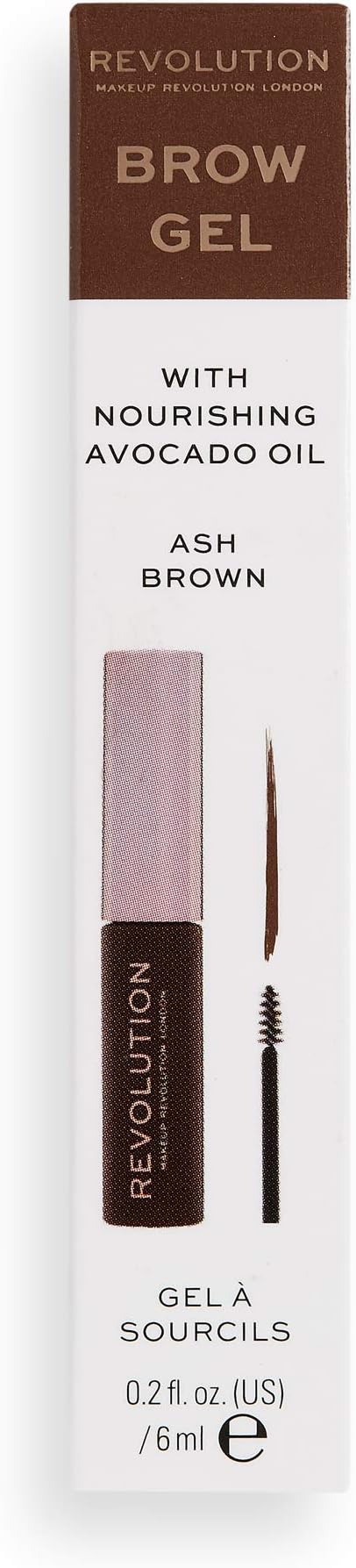 Revolution Beauty London Brow Gel Ash Brown - Avocado Infused