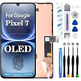 EFAITHLIFE for Google Pixel 7 OLED Screen Replacement Display Touch Screen Display Assembly Repair Kits with Frame GVU6C,GQML3,GO3Z5 (Support Fingerprint Function,Fingerprint Cable Transfer Required)