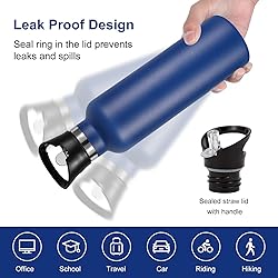 Neihepal 24oz Insulated Water Bottles Bulk 8