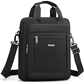 zhongningyifeng Men's Messenger Bag 14-inch Laptop Bag Nylon Large Shoulder Bag Business Waterproof Casual Black Crossbody Bag for Work Travel Outdoor