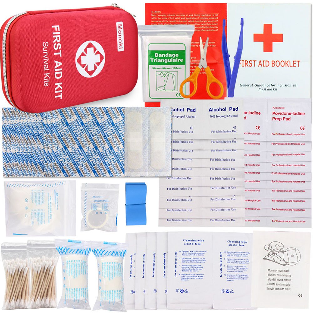 Monoki First Aid Kit Survival Kit, 241Pcs Upgraded Outdoor Emergency Survival 603470404264 eBay