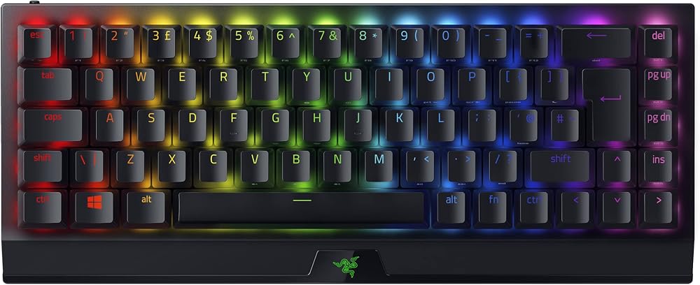 Razer BlackWidow V3 Mini HyperSpeed 65% Wireless Keyboard Yellow Switch UK
