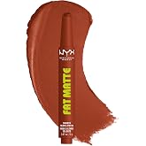 NYX PROFESSIONAL MAKEUP Fat Matte Lipstick, Pigmented, Smoothing, &amp; Non-Drying Lip Crayon, Long Lasting Lip Makeup, Vegan &amp; Cruelty Free - Beary Nude (Warm Brown)