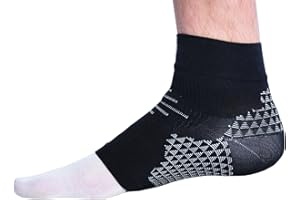 PRO-TEC ATHLETICS Pro-Tec Foot Sleeve, Medium, Arch Support, PF Sleeve, Compression Brace, Pain Relief, Foot Support, Arch & Heel Support, Men & Women, Plantar Fasciitis Pain Relief, Easy to Use, Working Out, Medium