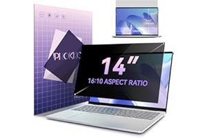 IPROKKO Laptop Privacy Screen 14 Inch for Hp/Dell/Lenovo/ThinkPad/Samsung/Asus/Sony, Removable 16:10 Aspect Laptop Privacy Sh