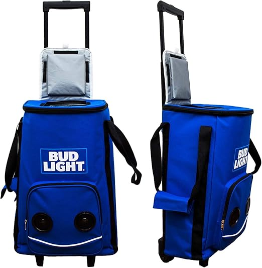 Bud Light Rolling Cooler Bag On Wheels Withtooth Speakers Amazon.co.uk