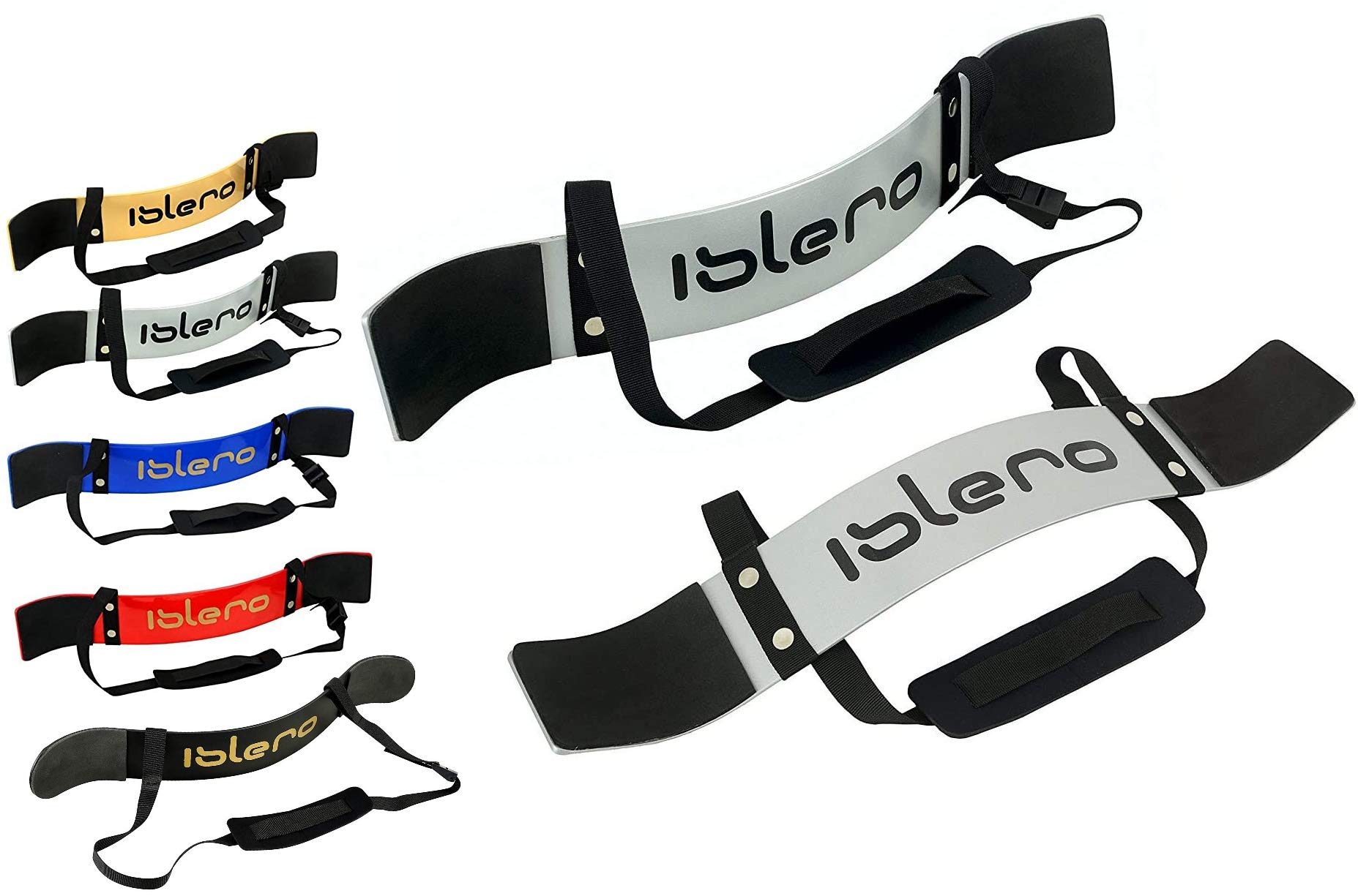 ISLERO Weightlifting Arm Blaster Biceps Isolator Gym Support Strap Pro Bodybuilding Wraps (White)