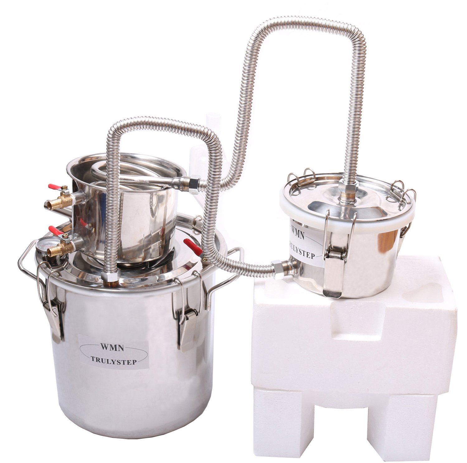 Fayelong 3 Pots DIY 2 Gal 10 litres DIY Home Alcohol Moonshine Still Boiler Water Wine Distiller Brewing Kit