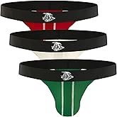 Real Men Nylon Mesh & Modal Thongs 3 Pack with ABCD Pouch - XS to XL Waist Size
