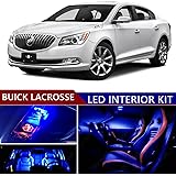 BUICK LACROSSE 2014-2016 LED Premium Blue Light Interior Package Kit ( 15 pcs )