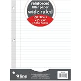 C-Line Reinforced Filler Paper, Wide Ruled, White, 100/PK (21032)