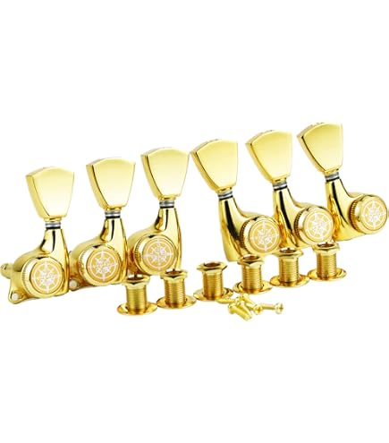 Lock Wilkinson JIN HO Tuners 3x3 Guitar Locking Tuners Tuning Pegs Machine Heads For Les Paul Guitar Gold Jn04 - Foto 4