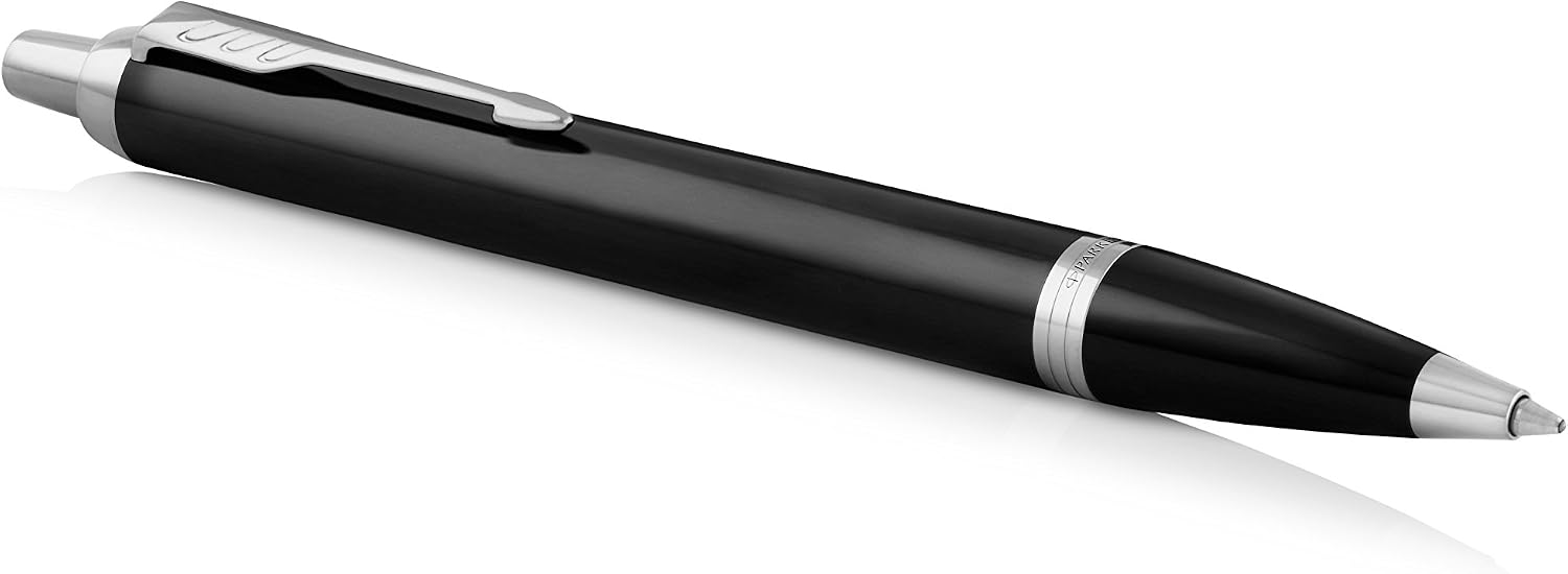 Parker IM Ballpoint Pen, Black Lacquer with Chrome Trim