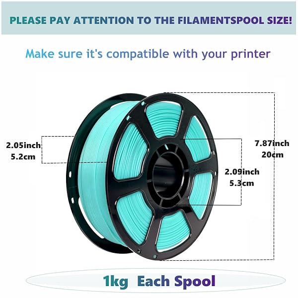 ONENPOXARY 3D PRINTER FILAMENT BUNDLE, PLA PLUS FILAMENT 8KG 1.75MM, NEATLY WOUND FILAMENT FOR MOST 3D PRINTER, 8 COLORS, 1KG SPOOL,LAKEBLUE PURPLE PINK ROSEPINK WHITE NEONGREEN YELLOW ORANGE