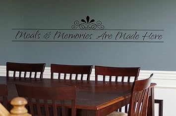 Wall Decor Plus More Wdpm24 Meals And Memories Made Here Kitchen Wall Decal 36x6 Inch Black Amazon Com