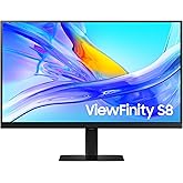 SAMSUNG 27 inch Viewfinity Flat High Resolution Black UHD Monitor, 5ms, HDR10, USB Type C, Ergonomic Design - (LS27D802UANXGO