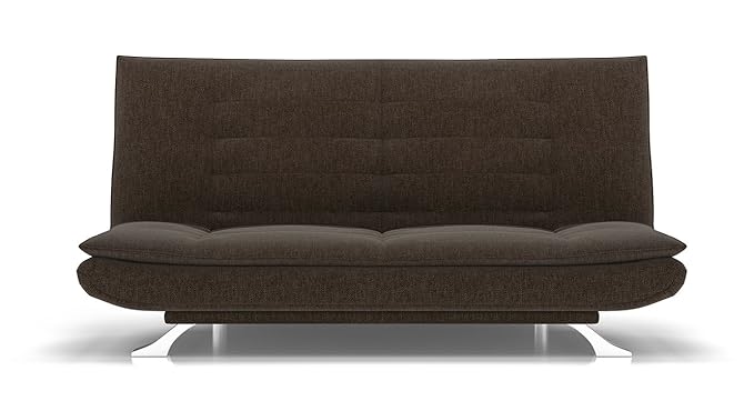 Urban Ladder Edo Fold Out Three Seater Fabric Sofa Cum Bed (Brown)