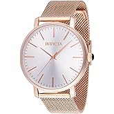 Invicta Angel Lady 38mm Stainless Steel Rose Gold Silver dial PC21J Quartz
