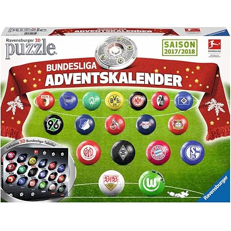 Ravensburger 11695 - Adventskalender Bundesliga 3D Puzzle